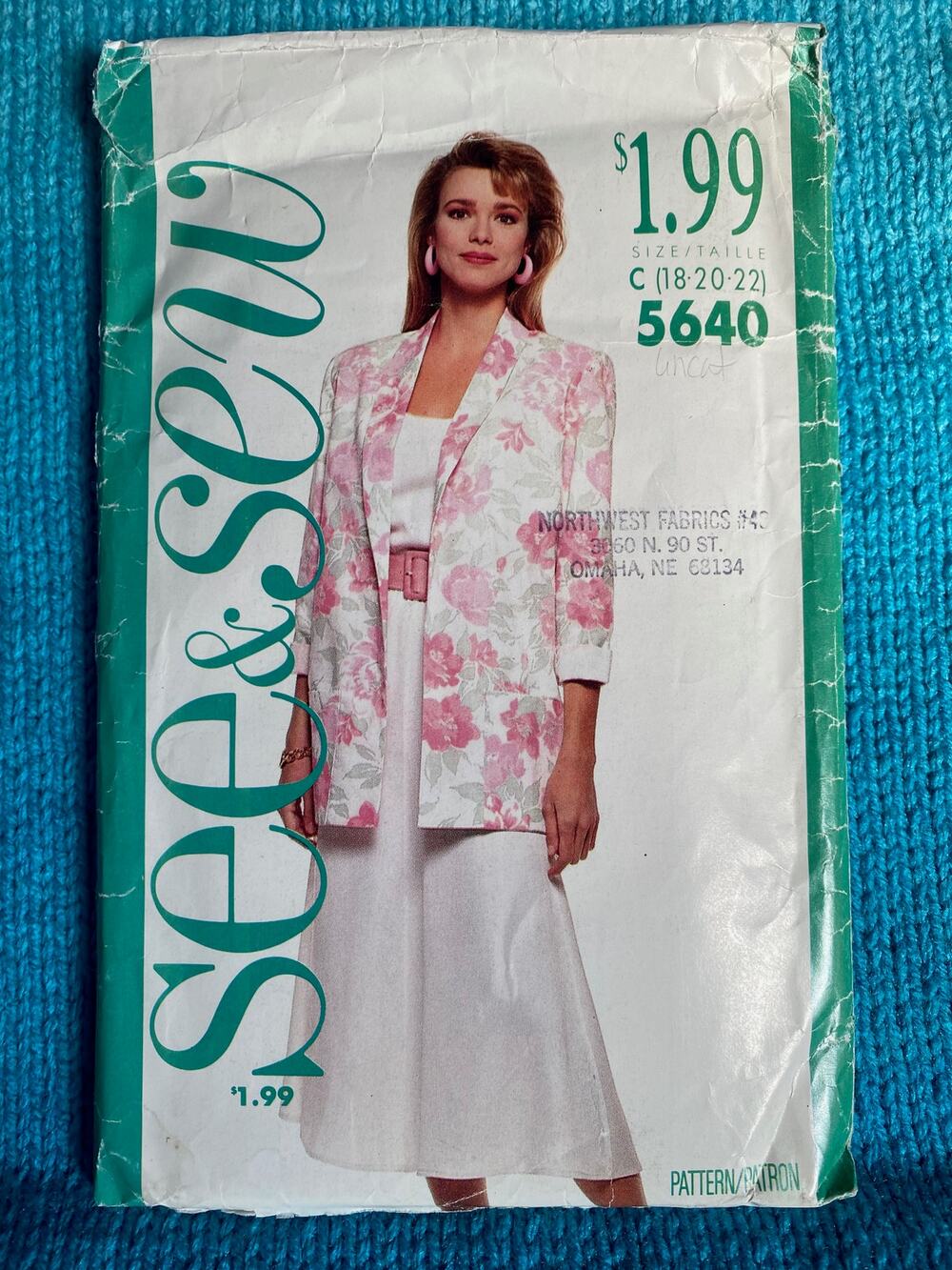 Butterick Sewing pattern 5640 suit top skirt sz 18 20 22